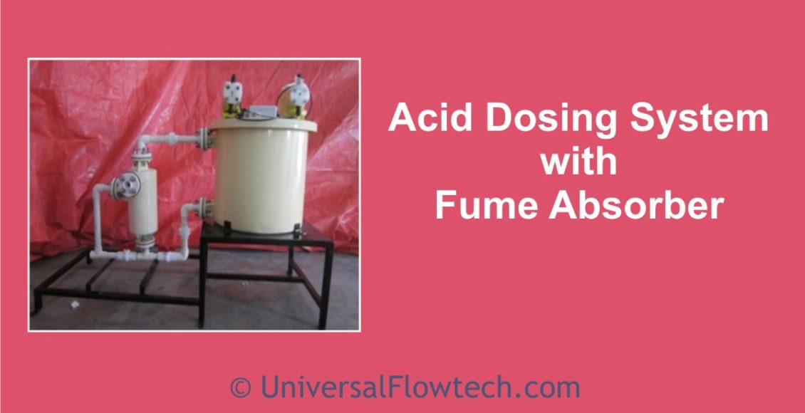 acid dosing system with fume absorber